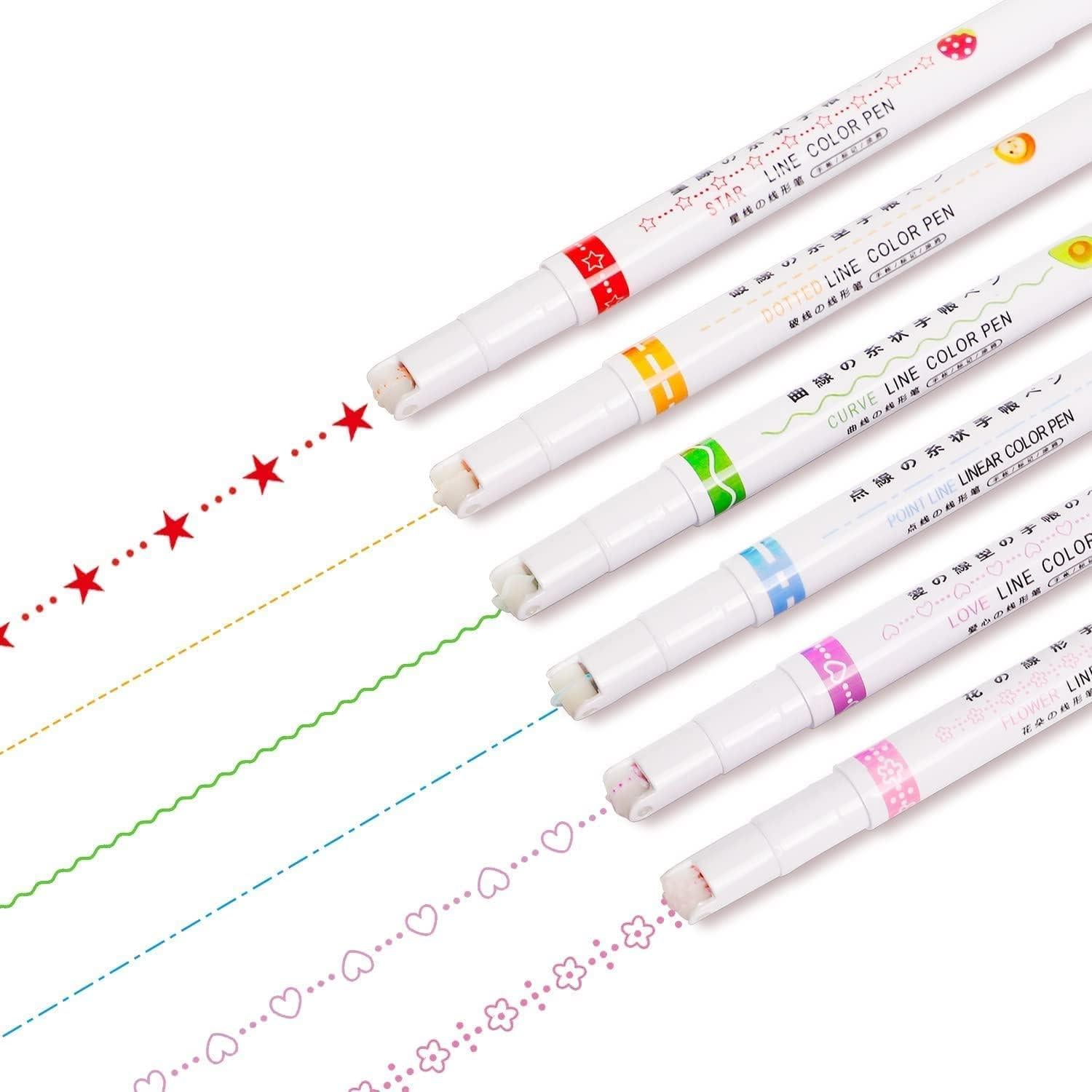 Linear Roller Color Pens Highlighters
